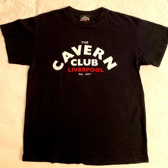 Vêtement Musique Vintage Club Beatles Cavern '63 Offcal Merch Eco Öko Recyclng T-shrt Schwarz - Neu | Beatles Tshrt T-shirt Cavern 1962 Design